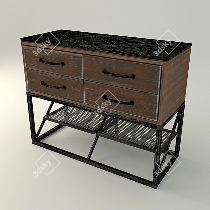 Title: Urban Loft Furniture Set 3D model image 2