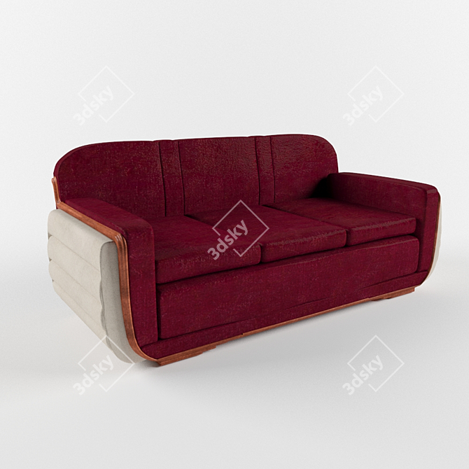 Elementary Sofa: Reimagined Comfort 3D model image 1