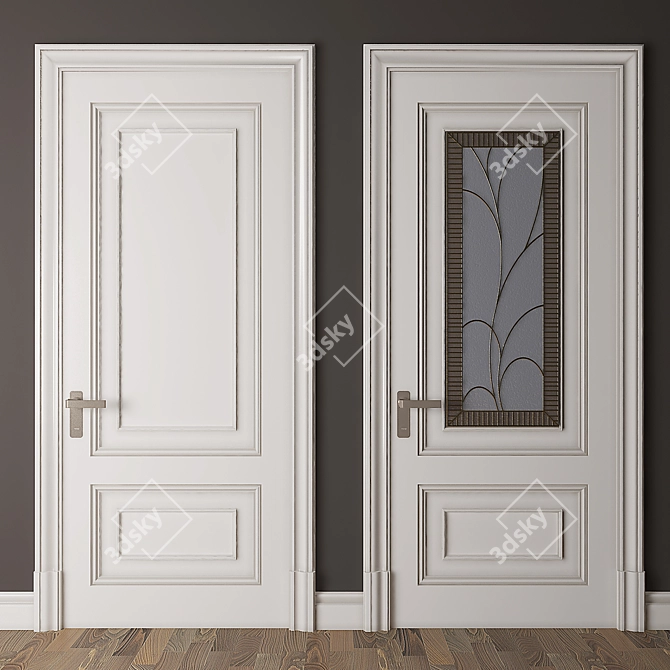 Elegant Classic Door 02 3D model image 1