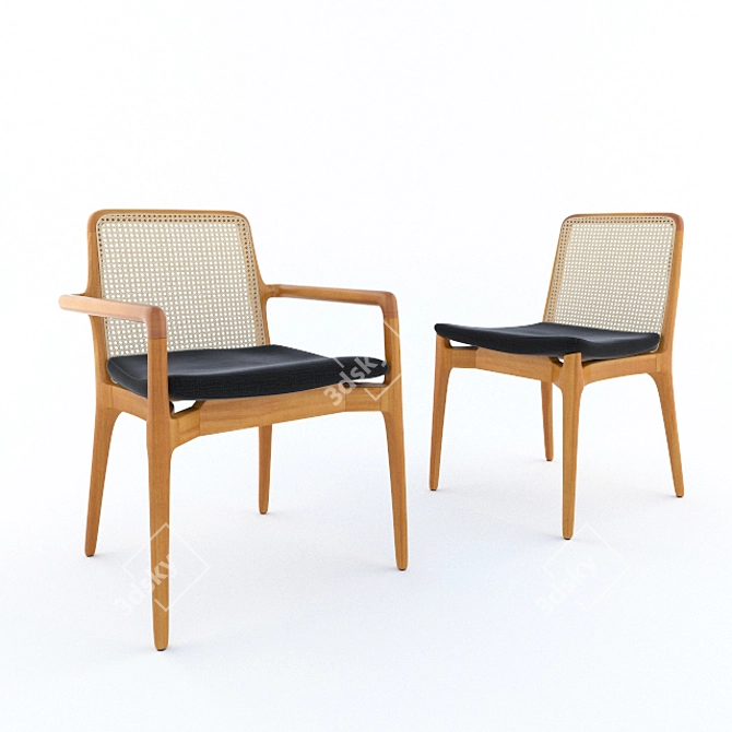 Milla: Elegant Seating Solution 3D model image 1