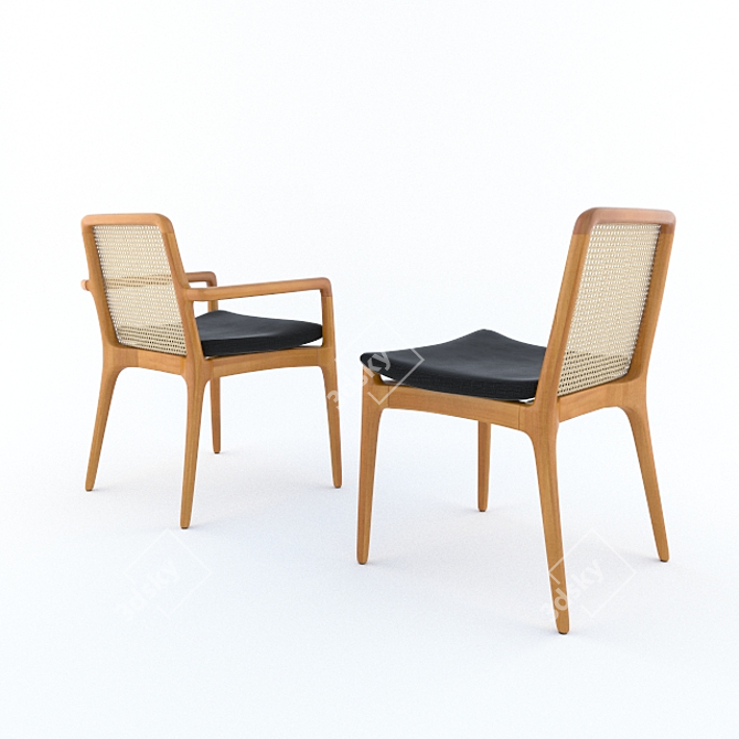 Milla: Elegant Seating Solution 3D model image 2