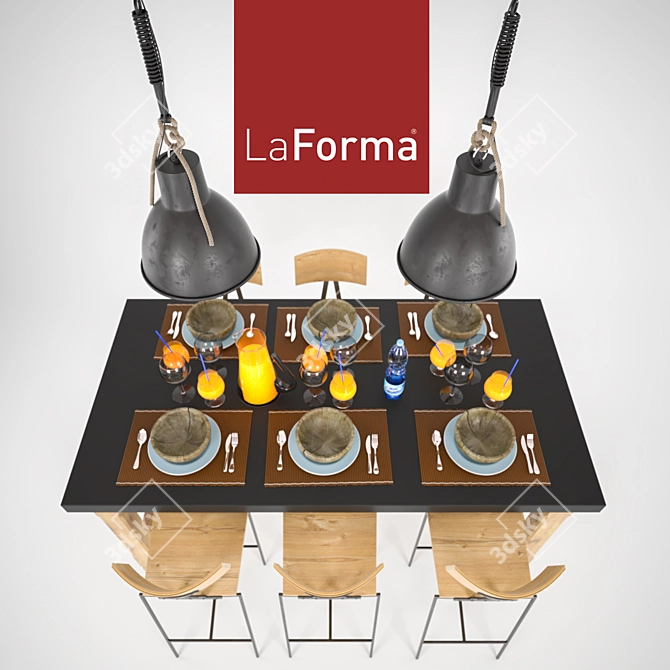 Modern Eidas Kitchen Set 3D model image 3