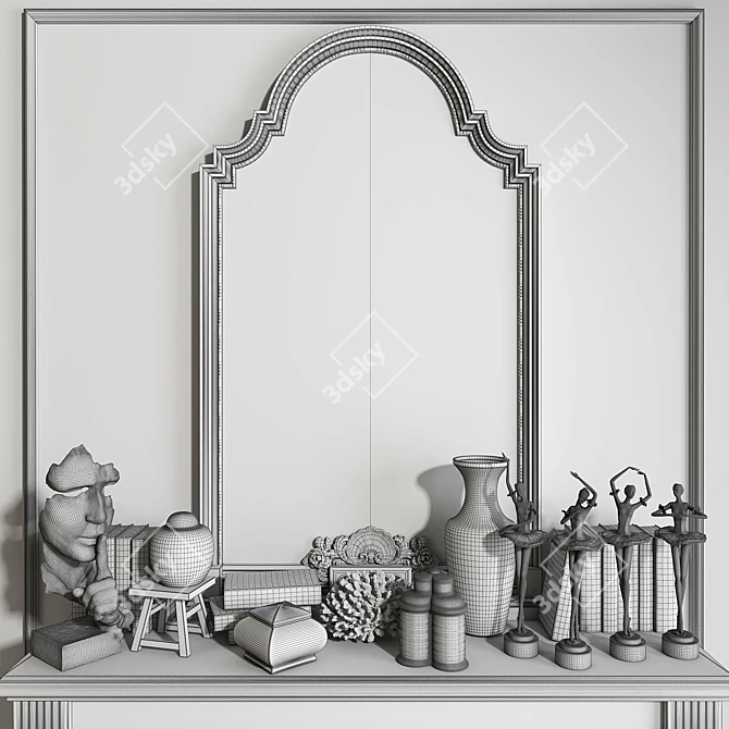 Elegant Decor Set 07 3D model image 3