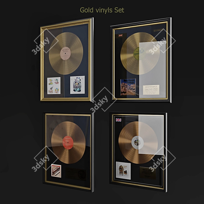 Golden Grooves: Exclusive Vinyl Set 3D model image 2