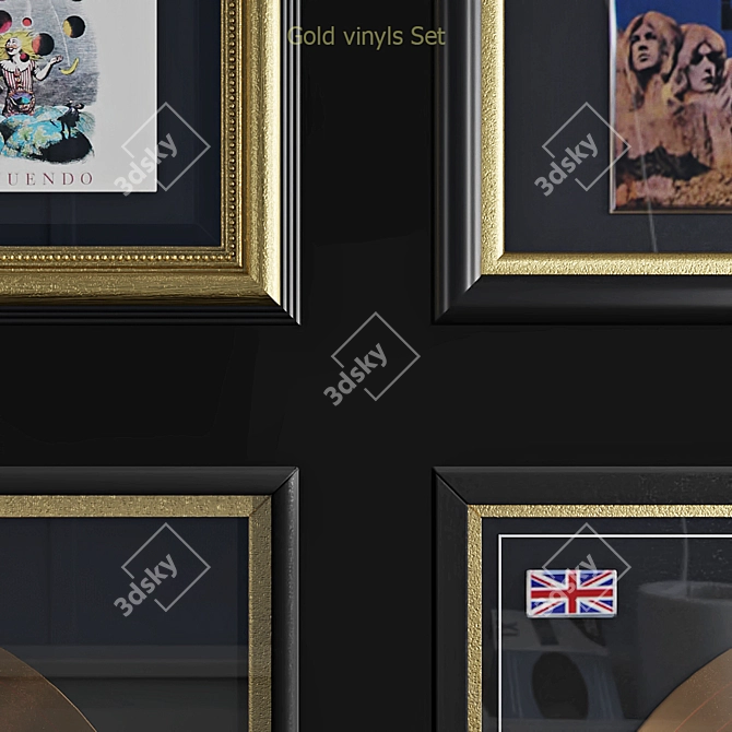 Golden Grooves: Exclusive Vinyl Set 3D model image 3