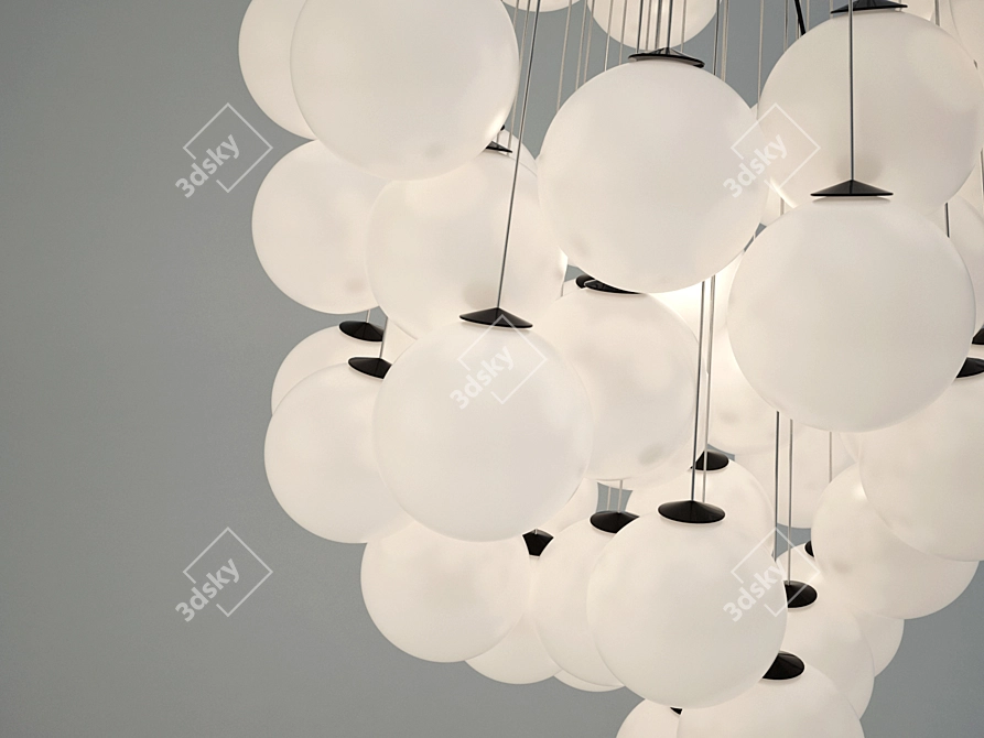 Stylish Stochastik Suspension Light 3D model image 3