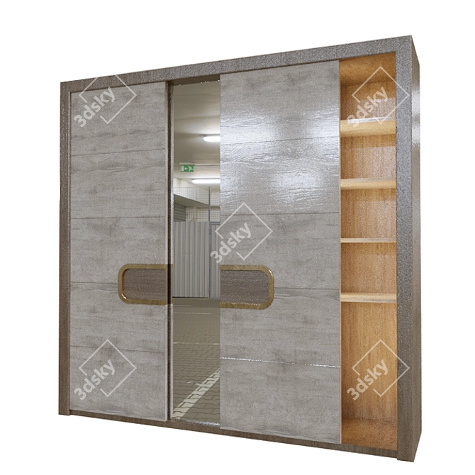 Illuminated Cabinet: Sleek and Stylish 3D model image 1