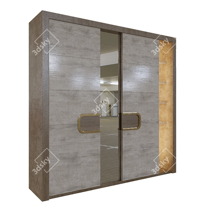 Illuminated Cabinet: Sleek and Stylish 3D model image 2