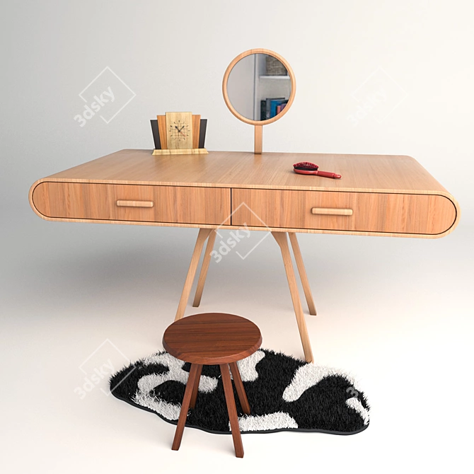 Elegance Vanity Set 3D model image 1