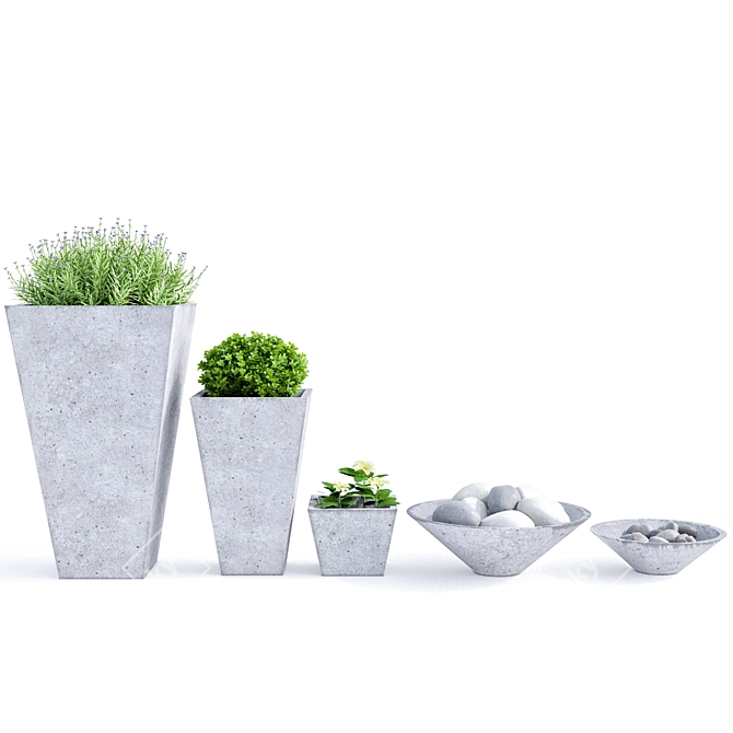 Modern Planters for Stylish Spaces 3D model image 6