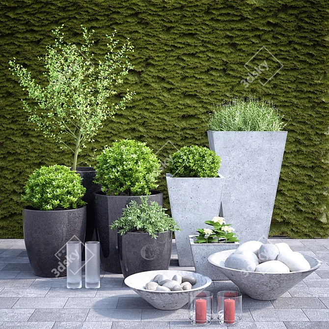 Modern Planters for Stylish Spaces 3D model image 8