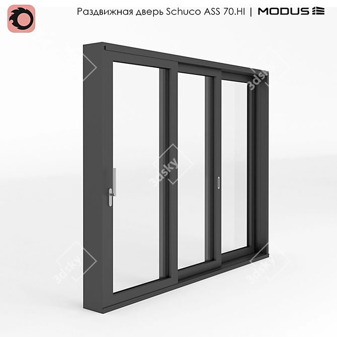 Schuco ASS 70.HI - ST 3E1 Sliding Door 3D model image 1