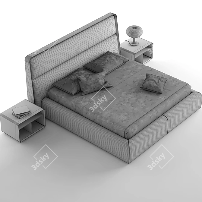 Giorgetti Frame Bed: Timeless Luxury 3D model image 3