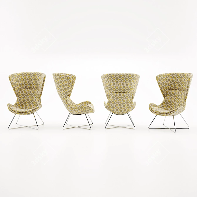 Avi H Lounge Chair: Modern Clarity and Fineness 3D model image 2