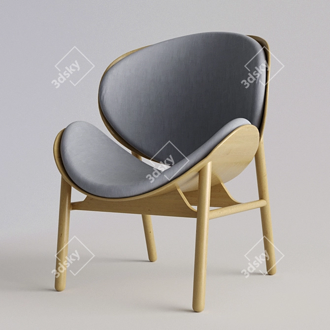 Vintage Wood Chair 3D model image 1