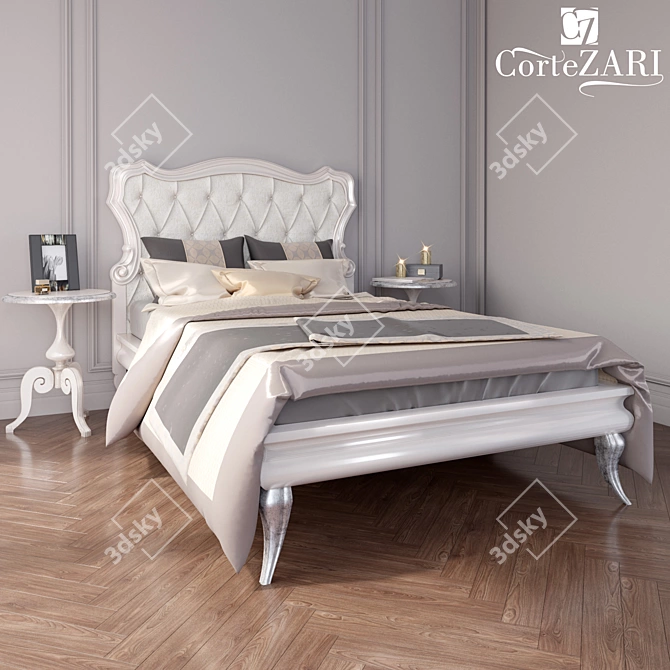 Luxury Sleeping Set: Fabric Cortezari 1 - Italy 3D model image 1