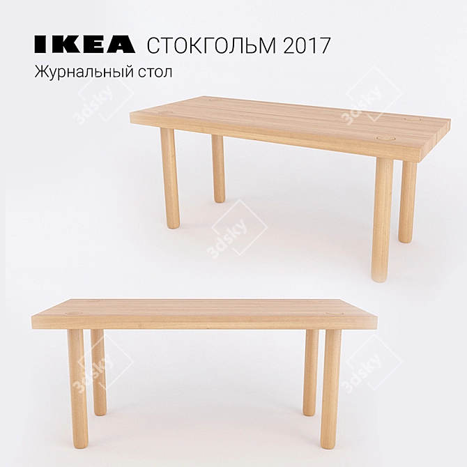 Ikea Stockholm 2017 Ash Coffee Table 3D model image 1