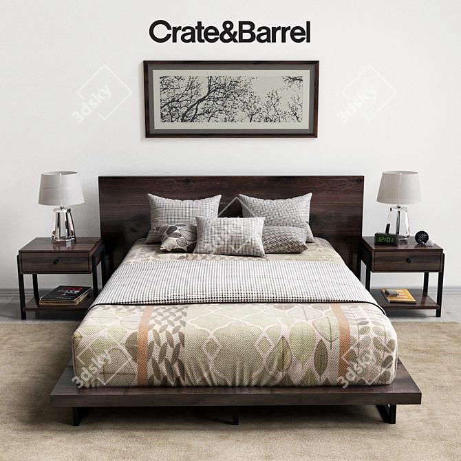 Crate&Barrel Dream Bedroom Set 3D model image 1