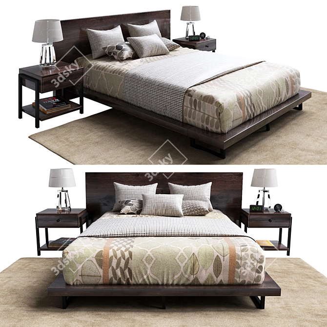 Crate&Barrel Dream Bedroom Set 3D model image 2