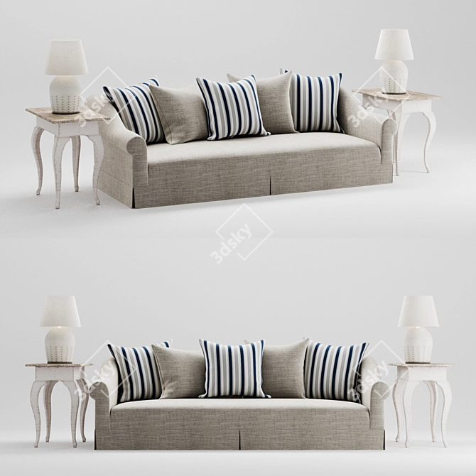 Ralph Lauren Nora Sofa Set 3D model image 1