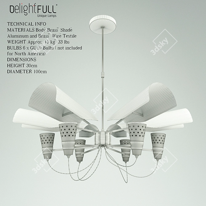 80's Pop King Suspension Lamp 3D model image 3