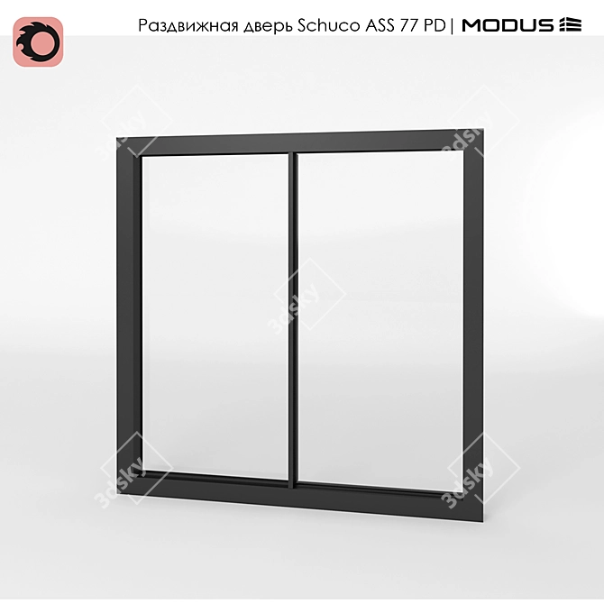 Schuco PD 2A Sliding Door - Sleek and Automatic 3D model image 1