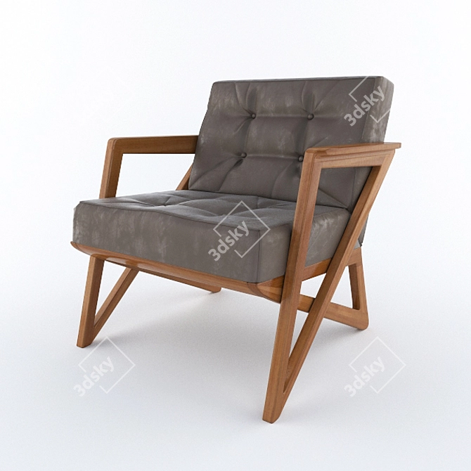 Comfortably Chic Armchair by Aristeu Pires 3D model image 1