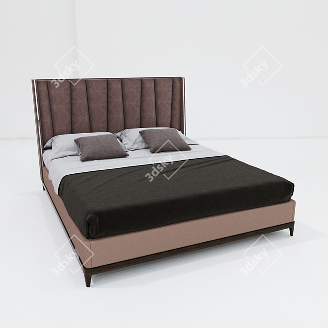 Frato Nantes Bed: Sleek and Sophisticated 3D model image 2