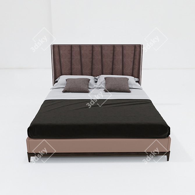 Frato Nantes Bed: Sleek and Sophisticated 3D model image 3