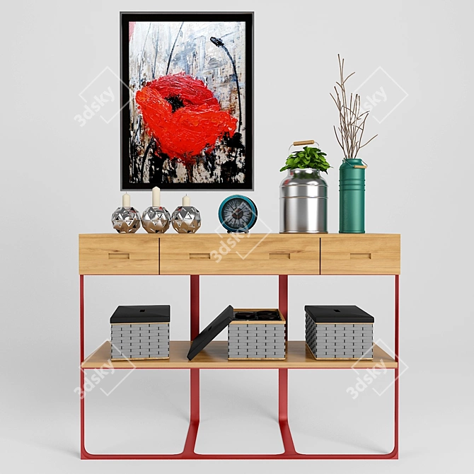 Sleek Console Table by Sean Dare 3D model image 1