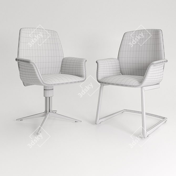 Modern Elegance: Poltronafrau Downtown 3D model image 3