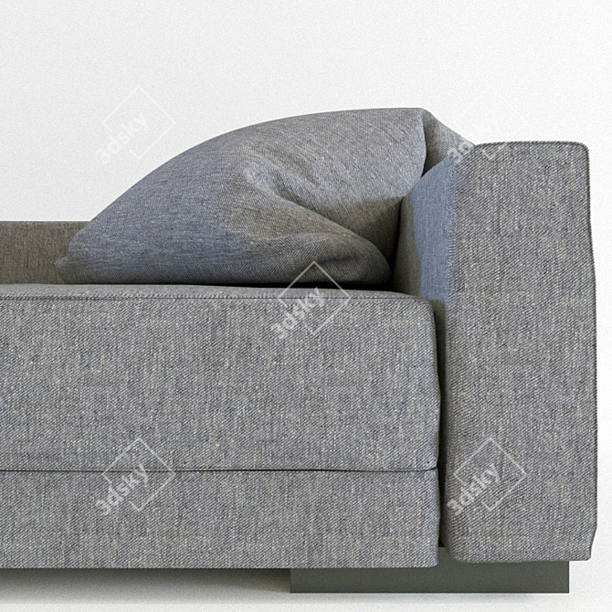 Modern Style Sofa with Pillows 3D model image 2