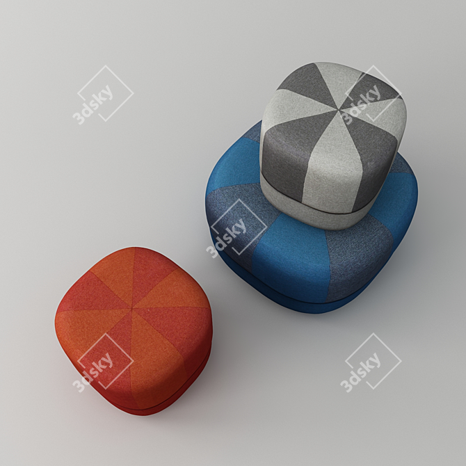 Circus Pouf: Playful and Versatile Seating 3D model image 3