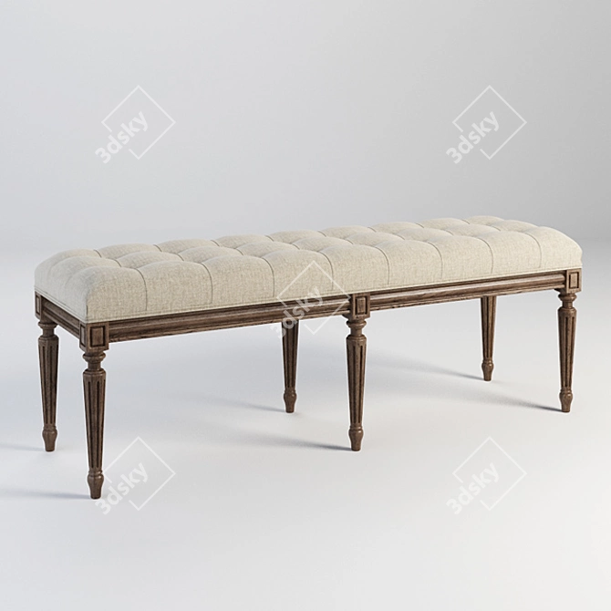 Modern Chic Bench - GRAMERCY HOME 3D model image 1