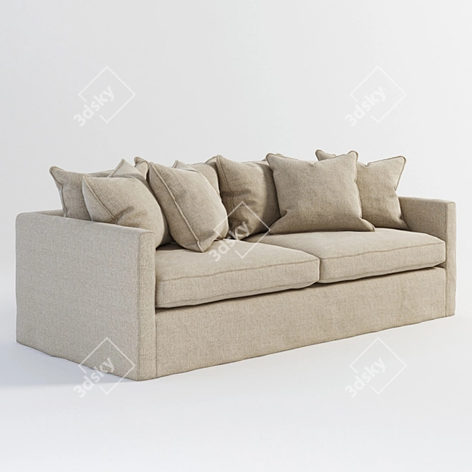 Luxury Living: Sylvie Sofa 3D model image 1