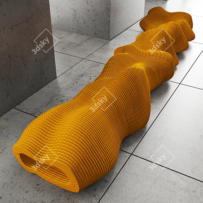 Parametric Bench: High Polygon 3D Model 3D model image 3