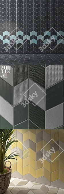 Textile-inspired Tile Collection: Tile TEX by Mutina 3D model image 2
