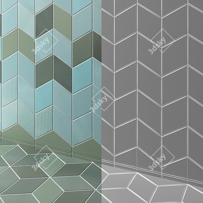 Textile-inspired Tile Collection: Tile TEX by Mutina 3D model image 3