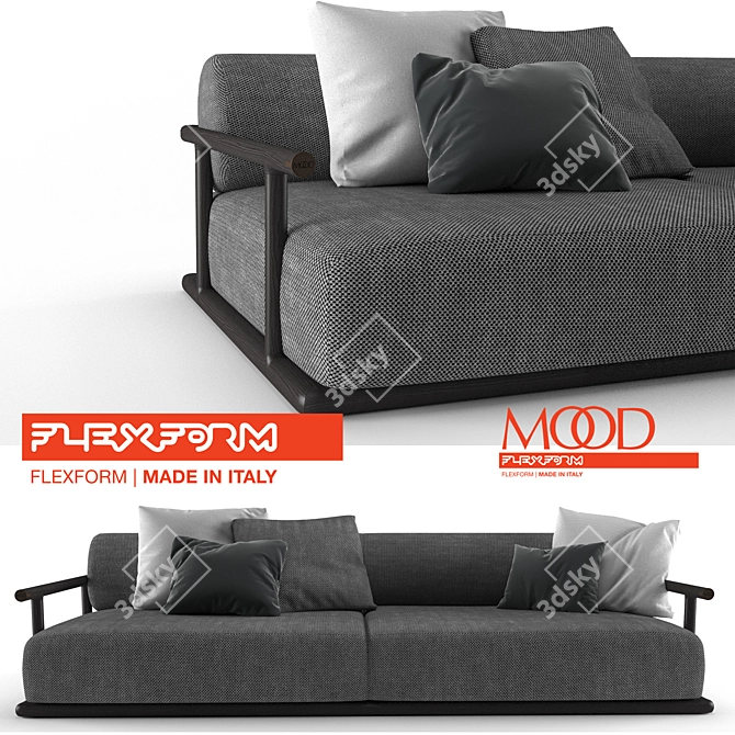 Icaro Mood Flexform Sofa 3D model image 1