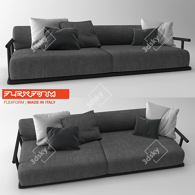 Icaro Mood Flexform Sofa 3D model image 3