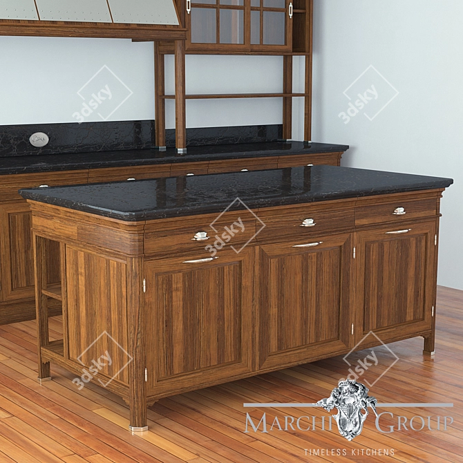 Elegant Opera Provence Kitchen 3D model image 2