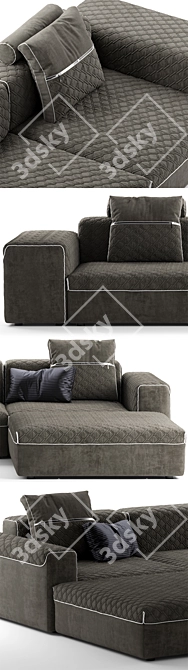 Elegant VittoriaFrigerio Sofa 3D model image 2