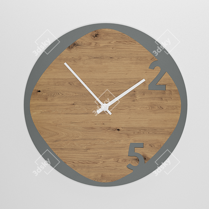 Sleek Timepiece Display: Watch-Wall-01 3D model image 1