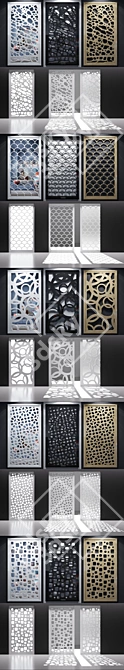 Decorative Panel Set - Elegant Design 3D model image 2