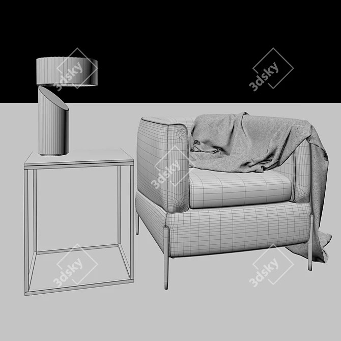 Modern Italian Furniture Set by Natuzzi 3D model image 2