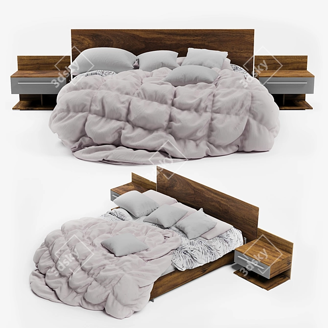 Taxon Bedroom Set: Moscow Furniture Factory 3D model image 1