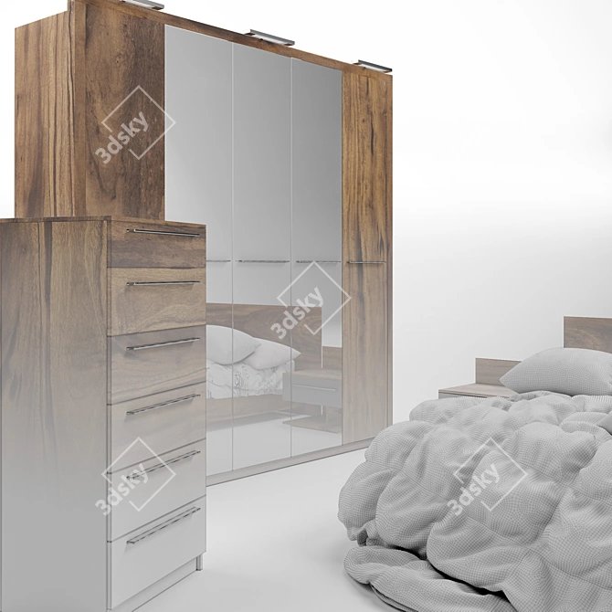 Taxon Bedroom Set: Moscow Furniture Factory 3D model image 2