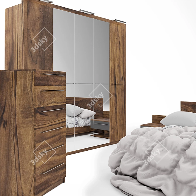 Taxon Bedroom Set: Moscow Furniture Factory 3D model image 3