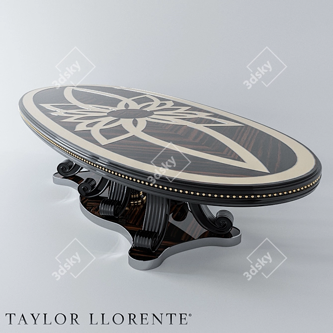 Taylor Llorente GRAND OVAL: Elegant Oval Dining Table 3D model image 1