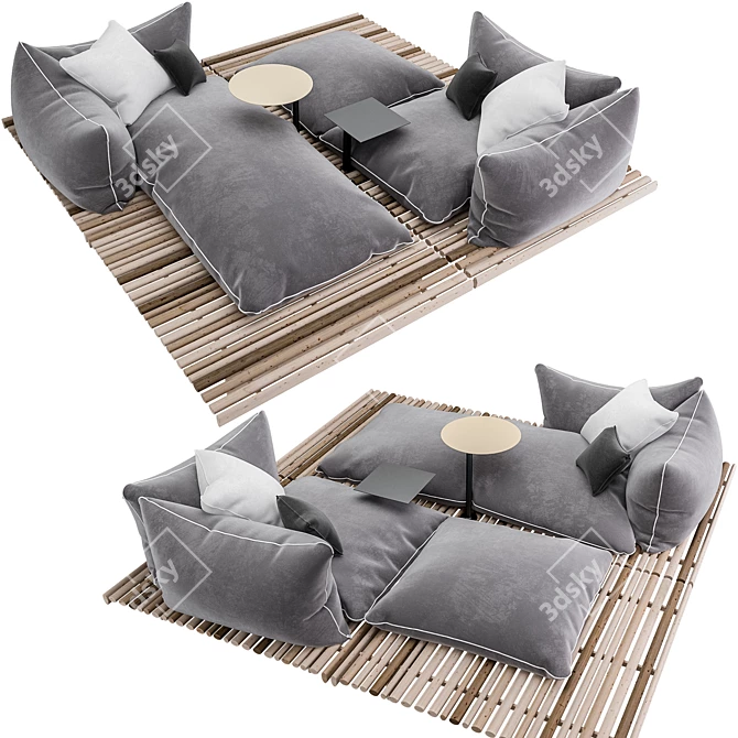 Apsara Outdoor Sofa: Stylish Elegance 3D model image 1